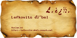 Lefkovits Ábel névjegykártya