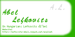 abel lefkovits business card